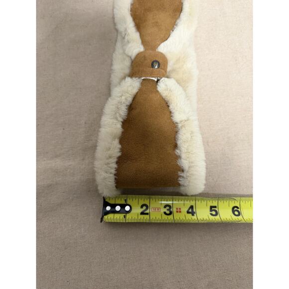 UGG Shearling Ear Warmer Headband Womens One Size Brown Tan Fleece Faux Fur - Picture 6 of 7